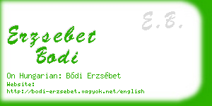 erzsebet bodi business card