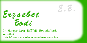 erzsebet bodi business card